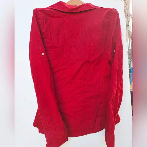 Converse Red Long Sleeve Shirt Women's Size Small - Picture 6 of 7